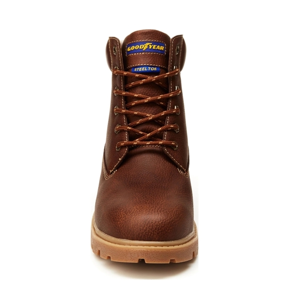 Men's Brown Steel Toe Boots